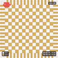 Interlock (Pasco) 20x20 cm · SQ22-299 · Checkerboard with 3-Course 10x10 Border, Dashed Lines