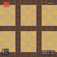 Interlock (Pasco) 20x20 cm · SQ22-305 · 3x4 Panel Grid, Double 20x10 Lines, Chequered Panels