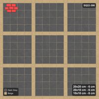 Interlock (Pasco) 20x20 cm · SQ22-306 · 4x4 Panel Grid, 10x10 Crossings, Contrast Lines
