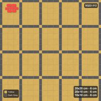 Interlock (Pasco) 20x20 cm · SQ22-312 · 3x4 Panel Grid, 10x10 Crossings, Light Crossings, Kerb Frame