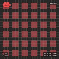 Interlock (Pasco) 20x20 cm · SQ22-314 · 2x2 Panel Grid, Double 20x10 Lines, Contrast Lines