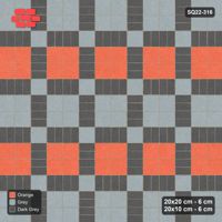Interlock (Pasco) 20x20 cm · SQ22-316 · 2x2 Panel Grid, Striped Panels, Kerb Frame