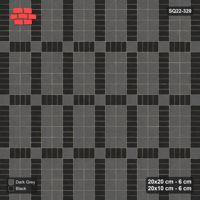 Interlock (Pasco) 20x20 cm · SQ22-320 · 2x4 Panel Grid, Light Crossings, Kerb Frame