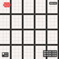 Interlock (Pasco) 20x20 cm · SQ22-321 · 3x4 Panel Grid, 10x10 Crossings, Contrast Lines