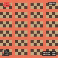 Interlock (Pasco) 20x20 cm · SQ22-328 · 4x2 Panel Grid, Chequered Panels, Kerb Frame