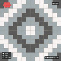 Interlock (Pasco) 20x20 cm · SQ22-33 · Tonal Diamond Steps