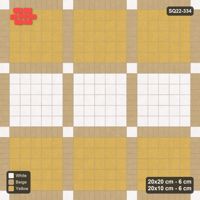 Interlock (Pasco) 20x20 cm · SQ22-334 · 5x5 Panel Grid, Double 20x10 Lines, Striped Panels