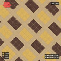 Interlock (Pasco) 20x20 cm · SQ22-338 · 45-Degree 2x3 Panel Grid, Double 20x10 Lines