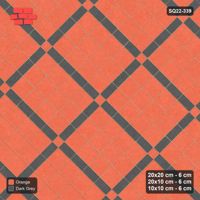 Interlock (Pasco) 20x20 cm · SQ22-339 · 45-Degree 3x4 Panel Grid, Light Crossings, Kerb Frame