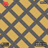 Interlock (Pasco) 20x20 cm · SQ22-340 · 45-Degree 2x3 Panel Grid, Double 20x10 Lines, Contrast Lines