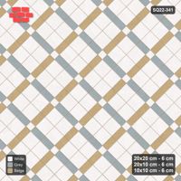 Interlock (Pasco) 20x20 cm · SQ22-341 · 45-Degree 2x2 Panel Grid, 10x10 Crossings, Two-Colour Lines