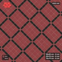 Interlock (Pasco) 20x20 cm · SQ22-342 · 45-Degree 3x4 Panel Grid, 10x10 Crossings, Light Crossings