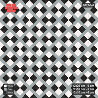 Interlock (Pasco) 20x20 cm · SQ22-343 · 45-Degree 2x2 Panel Grid, Chequered Panels, Kerb Frame