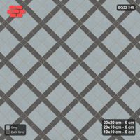 Interlock (Pasco) 20x20 cm · SQ22-345 · 45-Degree 2x2 Panel Grid, 10x10 Crossings - Charcoal Edge