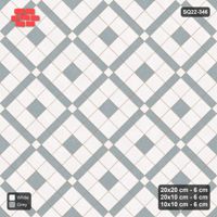 Interlock (Pasco) 20x20 cm · SQ22-346 · 45-Degree 3x3 Panel Grid, 10x10 Crossings, Centre Accents