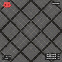 Interlock (Pasco) 20x20 cm · SQ22-348 · 45-Degree 3x3 Panel Grid, 10x10 Crossings, Contrast Lines