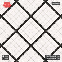 Interlock (Pasco) 20x20 cm · SQ22-349 · 45-Degree 5x5 Panel Grid, Continuous 20x10 Lines