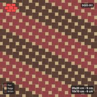 Interlock (Pasco) 20x20 cm · SQ22-351 · Offset Lattice, Bands - Tuscany (Mirrored)