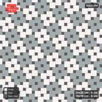 Interlock (Pasco) 20x20 cm · SQ22-354 · Offset Lattice, Checker - Monochrome