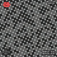 Interlock (Pasco) 20x20 cm · SQ22-355 · Offset Lattice, Blend - Graphite Scale (Mirrored) + Kerb