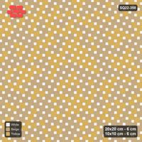 Interlock (Pasco) 20x20 cm · SQ22-358 · Offset Lattice, Blend - Golden Sand (Mirrored)