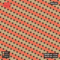 Interlock (Pasco) 20x20 cm · SQ22-362 · Offset Lattice, Rows - Autumn (Mirrored)