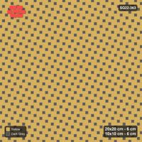 Interlock (Pasco) 20x20 cm · SQ22-363 · Offset Lattice, Solid - Mustard Slate (Mirrored)