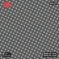 Interlock (Pasco) 20x20 cm · SQ22-375 · Offset Lattice, Swapped - Charcoal Edge (Mirrored) + Kerb