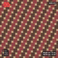 Interlock (Pasco) 20x20 cm · SQ22-376 · Offset Lattice, Stripes - Tuscany (Mirrored)