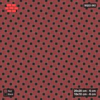 Interlock (Pasco) 20x20 cm · SQ22-382 · Offset Lattice, Solid - Red & Black (Mirrored)