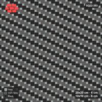 Interlock (Pasco) 20x20 cm · SQ22-383 · Offset Lattice, Rows - Graphite Scale (Mirrored)