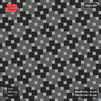 Interlock (Pasco) 20x20 cm · SQ22-384 · Offset Lattice, Checker - Graphite Scale (Mirrored)