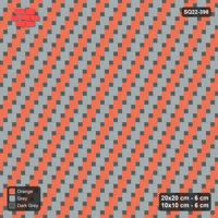 Interlock (Pasco) 20x20 cm · SQ22-398 · Offset Lattice, Stripes - Sunset Slate (Mirrored)