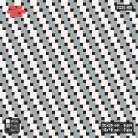 Interlock (Pasco) 20x20 cm · SQ22-400 · Offset Lattice, Stripes - Tuxedo + Kerb