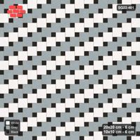 Interlock (Pasco) 20x20 cm · SQ22-401 · Offset Lattice, Rows - Tuxedo