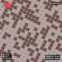 Interlock (Pasco) 20x20 cm · SQ22-402 · Offset Lattice, Blend - Sunset Slate (Mirrored)