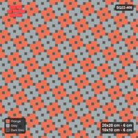 Interlock (Pasco) 20x20 cm · SQ22-408 · Offset Lattice, Checker - Sunset Slate