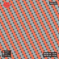 Interlock (Pasco) 20x20 cm · SQ22-410 · Offset Lattice, Stripes - Sunset Slate + Kerb