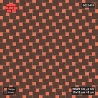 Interlock (Pasco) 20x20 cm · SQ22-421 · Offset Lattice, Swapped - Burnt Clay