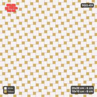 Interlock (Pasco) 20x20 cm · SQ22-424 · Offset Lattice, Solid - Ivory & Ochre