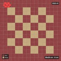 Interlock (Pasco) 20x20 cm · SQ22-43 · Red Border Block Checker