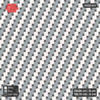 Interlock (Pasco) 20x20 cm · SQ22-433 · Offset Lattice, Stripes - Monochrome (Mirrored)