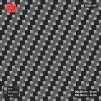 Interlock (Pasco) 20x20 cm · SQ22-437 · Offset Lattice, Stripes - Graphite Scale (Mirrored)