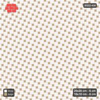 Interlock (Pasco) 20x20 cm · SQ22-438 · Offset Lattice, Solid - Ivory & Sand (Mirrored)