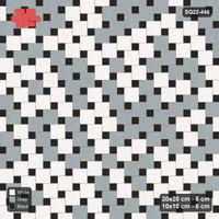 Interlock (Pasco) 20x20 cm · SQ22-446 · Offset Lattice, Blend - Tuxedo