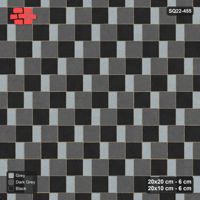 Interlock (Pasco) 20x20 cm · SQ22-455 · Square Pair + Half-Plank Step, Alt, Right - Graphite Scale