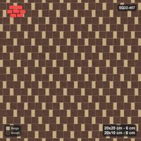 Interlock (Pasco) 20x20 cm · SQ22-457 · Square Pair + Half-Plank Step, Solid, Left - Sandstone