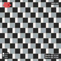 Interlock (Pasco) 20x20 cm · SQ22-458 · Square Pair + Half-Plank Step, Alt, Left - Tuxedo + Kerb