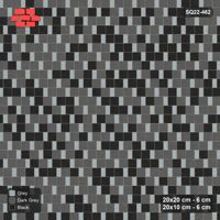 Interlock (Pasco) 20x20 cm · SQ22-462 · Sq Pair + Plank Step, Blend, Left - Graphite Scale + Kerb