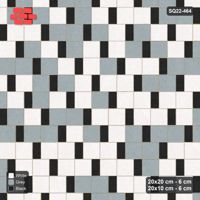 Interlock (Pasco) 20x20 cm · SQ22-464 · Square Pair + Half-Plank Step, Blend, Left - Tuxedo